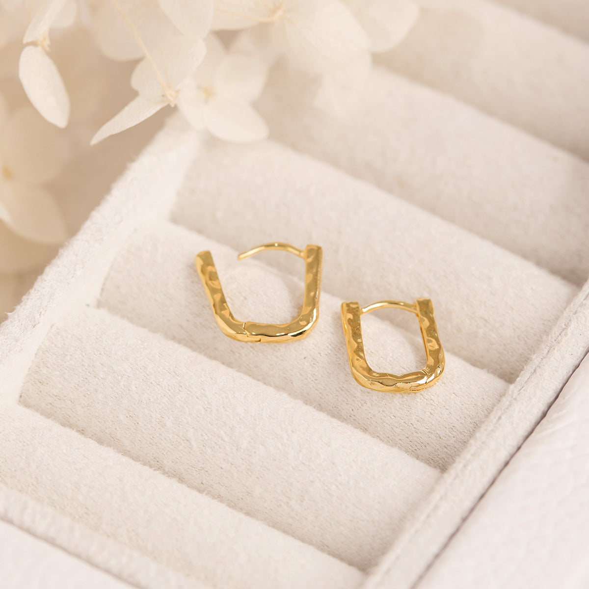 Delicate Eternity Textured Huggie Hoop Earrings - Small Gold Huggie Earrings for Women - Perfect for Everyday Wear, Date Nights & Special Occasions