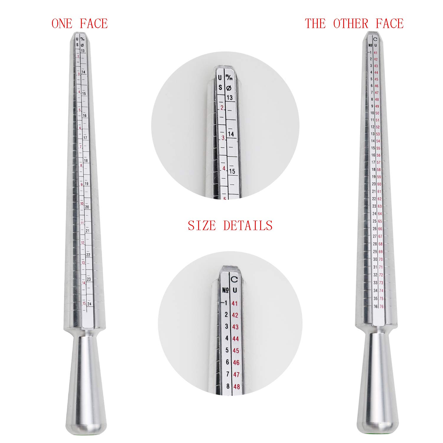 NIUPIKA Professional Ring Sizer Kit - 27-Piece Ring Measuring Tool Set with Metal Gauge (US Size 1-13) for Accurate Jewelry Sizing - Perfect for Jewelers, Engagement Rings & Wedding Band Measurements