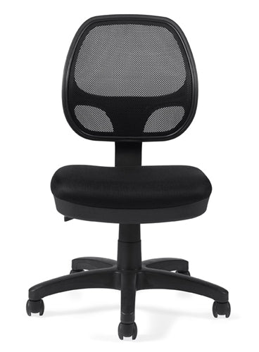 Ergonomic Mesh Back Task Chair Without Arms by Offices To Go (OTG11642B) - Perfect for Home Office, Gaming & Workspaces