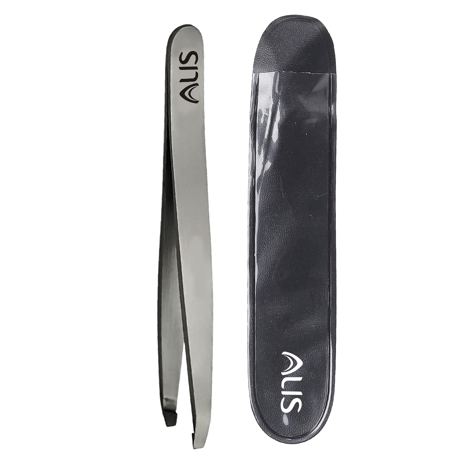Precision Stainless Steel Square Flat Tip Tweezers for Eyebrows, Eyelash Extensions & Hair Removal - Professional Beauty Tool for Eyebrow Shaping, Splinter & Blackhead Removal - Perfect for Daily Beauty Routine, Salon Use & Travel Makeup Kit