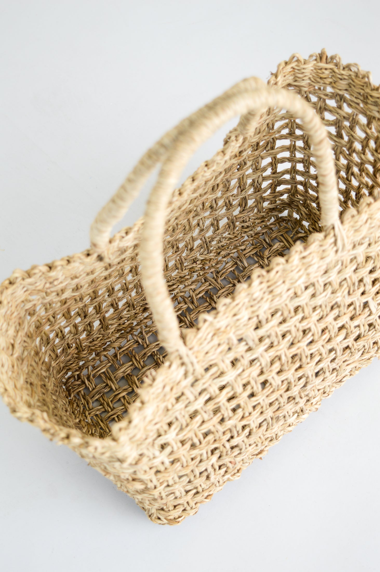 Hand Woven Rattan Storage Basket - Small Cube Wicker Organizer for Bathroom, Bedroom, or Nursery Decor