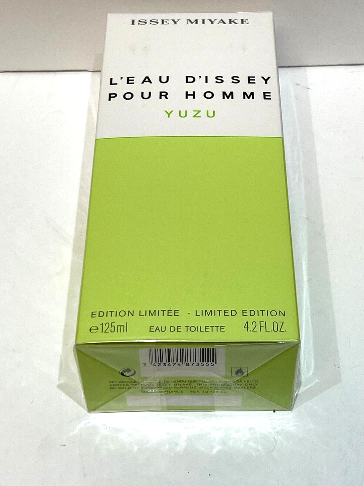 Issey Miyake Yuzu Men's Cologne Eau De Toilette Spray - Limited Edition 4.2oz/125ml - Fresh Citrus Fragrance for Day & Night Wear - Perfect for Work, Date Night & Special Occasions - New in Sealed Box
