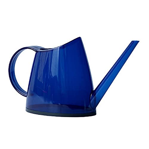 1.4L Transparent Long Spout Watering Can - Nordic Style Indoor/Outdoor Plant Watering Kettle for Garden, Bonsai & Flower Pots | Perfect for Home Gardening, Balcony Plants & Office Greenery (Blue)
