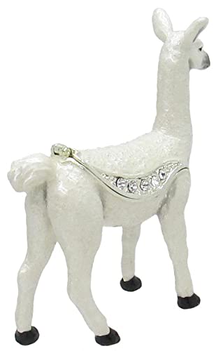 Exquisite Llama Jeweled Trinket Box with Genuine Austrian Crystals - Perfect for Jewelry Storage, Gift Giving & Home Decor