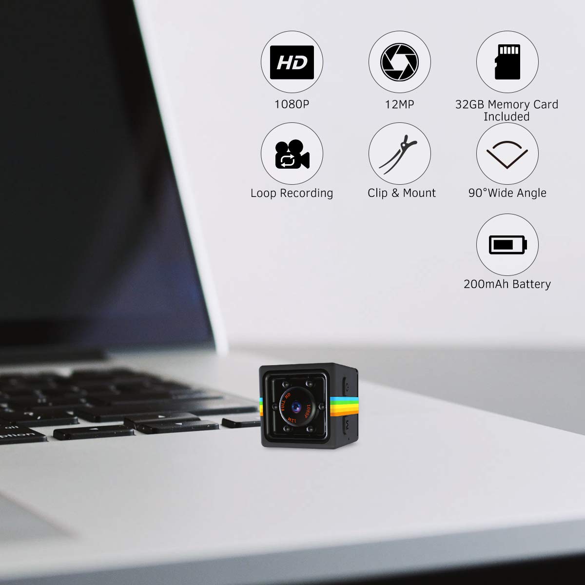 Mini Hidden Camera 1080P - Portable Spy Camera with 32GB Memory Card for Home Security, Nanny Cam, Indoor/Outdoor Surveillance - Perfect for Baby Monitoring, Office Security & Pet Watching