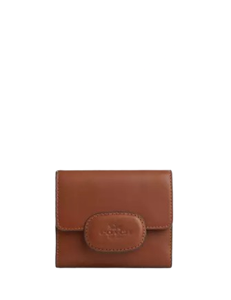 Coach Eliza Small Leather Wallet with Covered Closure - Perfect for Everyday Use, Travel & Gifts