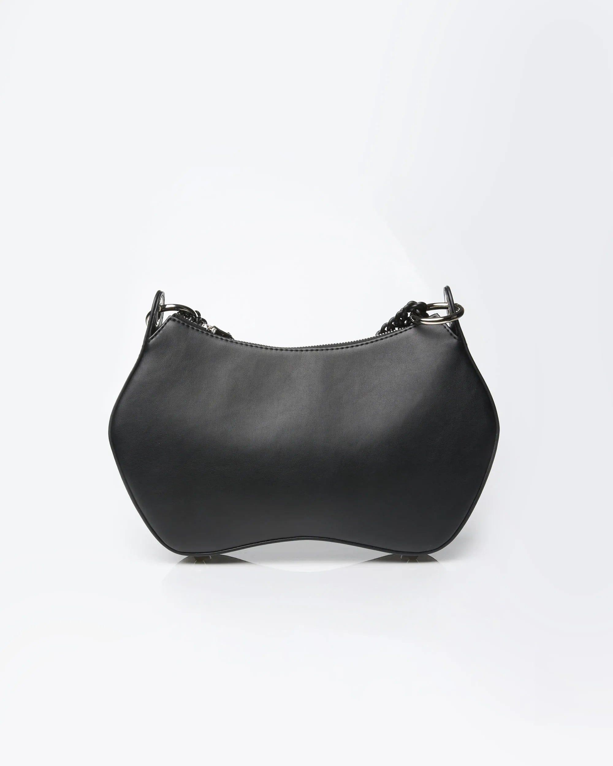 Vamp B Bag Grape Leather Crossbody Purse for Women | Black | Fashionable Shoulder Bag for Daily Use, Travel & Evening Out