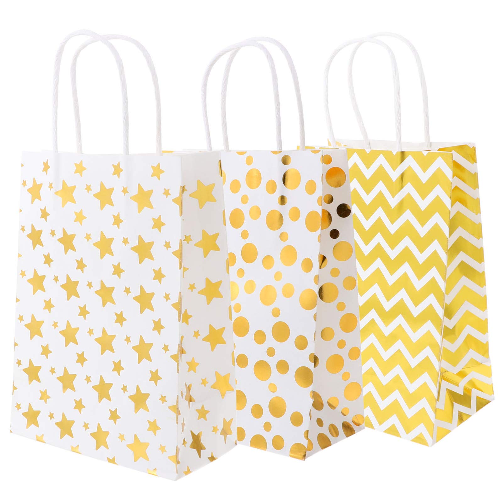 12 Pack Paper Gift Bags - Premium Merchandise & Present Packaging Bags for Parties, Weddings, Baby Showers & Retail Stores | Eco-Friendly Wrapping Bags by Hemoton