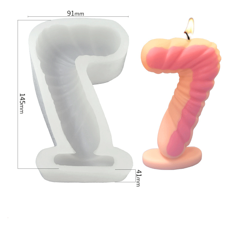 7 Number Digital Silicone Candle Mold for DIY Birthday Wedding Decorations - Perfect for Cake Toppers, Home Crafts, and Party Favors