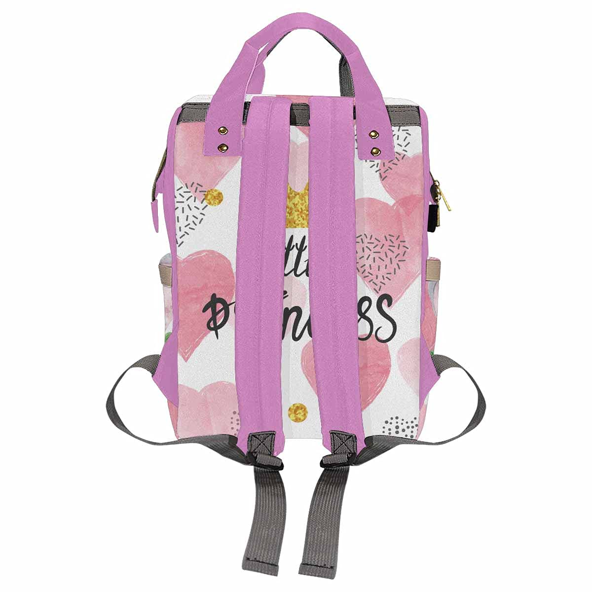Custom Personalized Pink Diaper Backpack for Moms - Waterproof Baby Diaper Bag with Name, Multifunctional Nursing Travel Daypack for Baby Girls & Boys - Perfect for Outings, Daycare & Family Trips