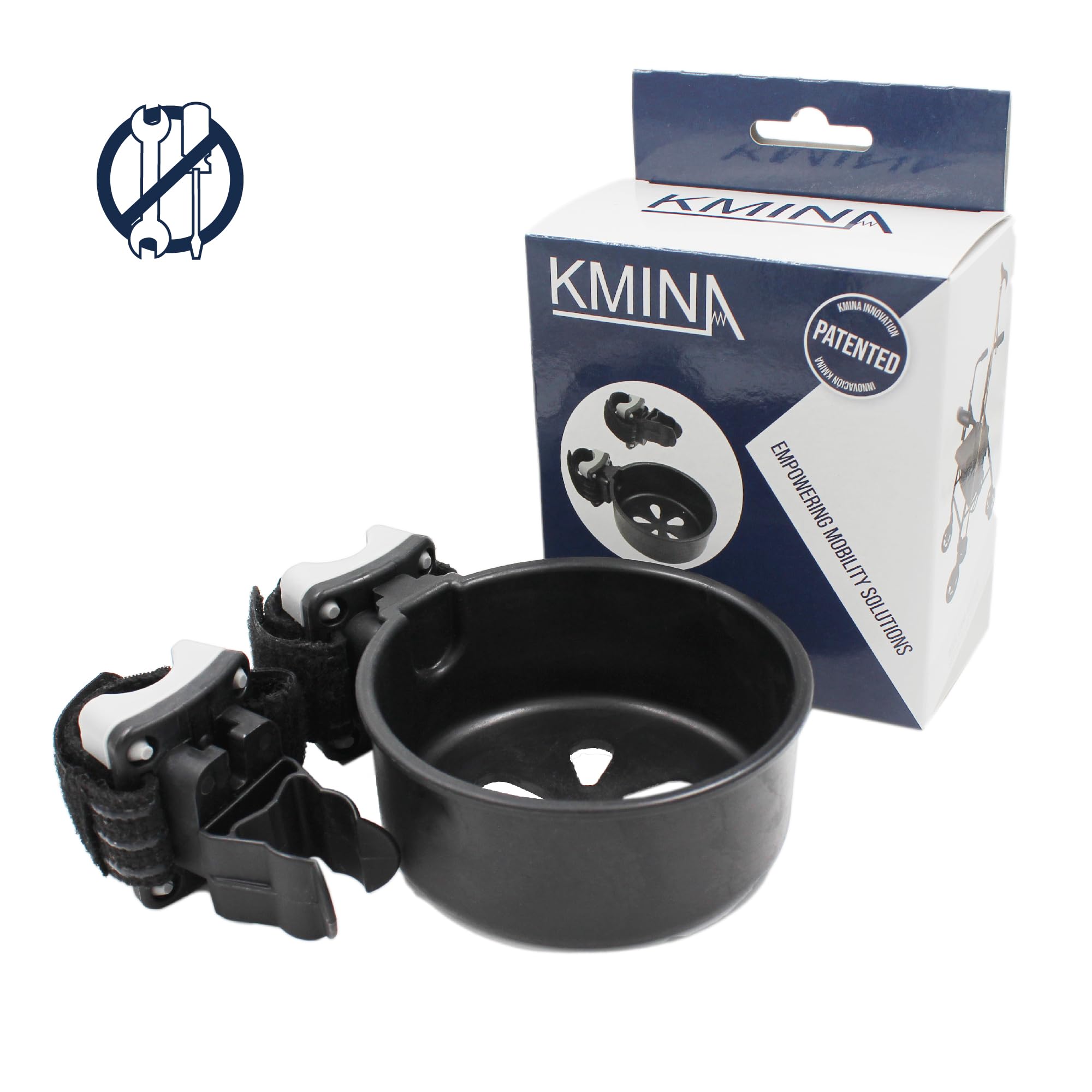 KMINA Walking Cane Holder & Crutch Holder - Secure Stand Clip for Mobility Aids | Perfect for Home, Office, and Travel Use