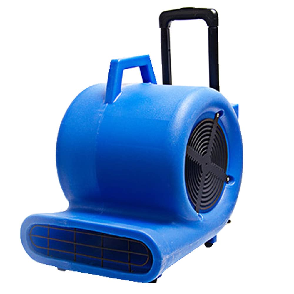 INTBUYING 3-Speed Heavy Duty Air Mover Blower Fan - 1.2HP 5700 CFM High Power Carpet Dryer & Floor Fan (220V, Blue) - Ideal for Water Damage Restoration, Construction Sites, and Quick Drying Floors
