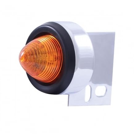United Pacific 10994 9 LED Beehive Mud Flap Hanger End Light with Grommet - Amber LED & Lens for Trucks & Trailers | Durable Safety Light for Night Driving & Off-Road Use