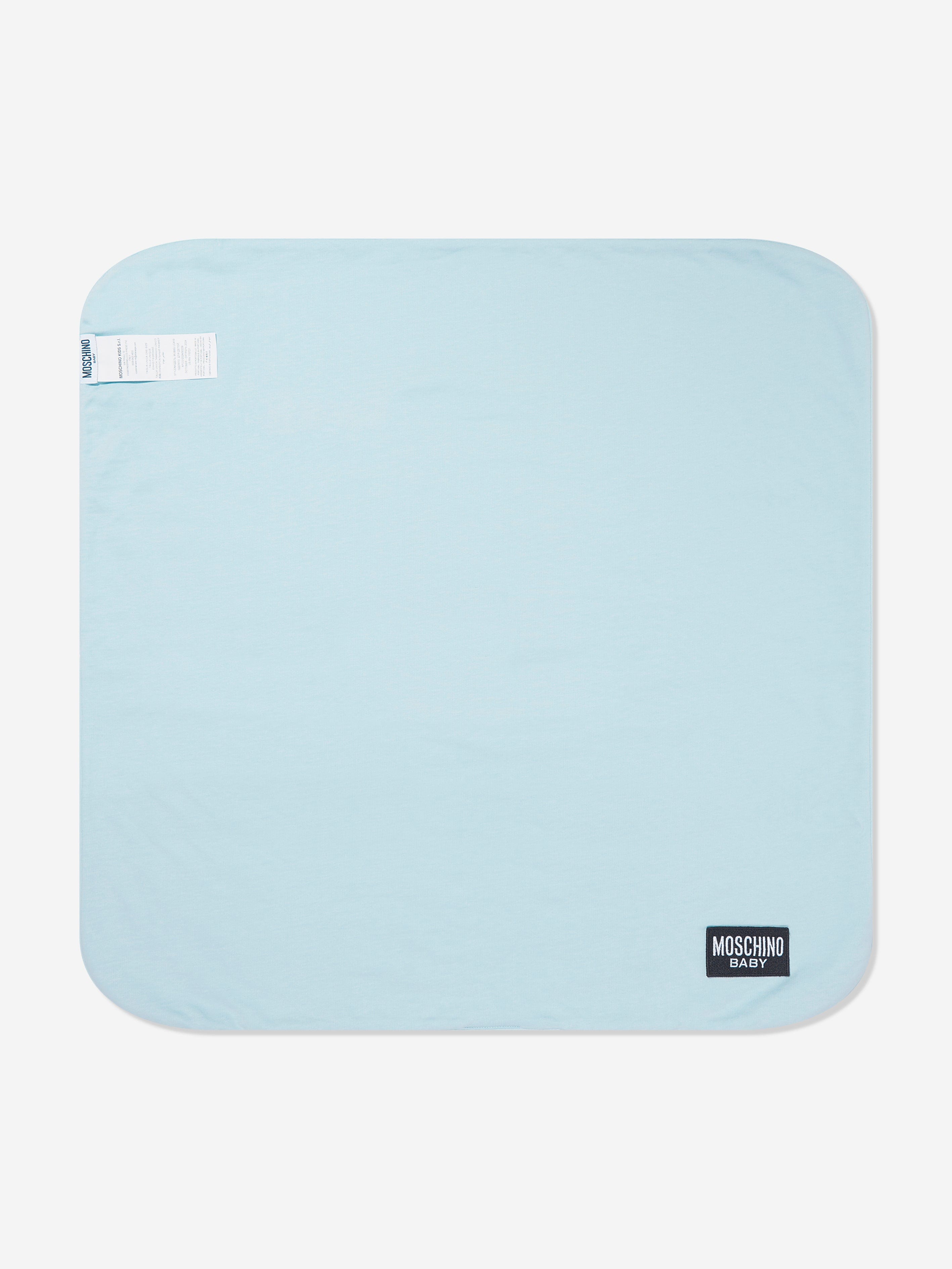Soft Blue Bear Logo Baby Blanket for Boys - 70cm Cozy & Warm - Perfect for Nursery, Stroller, and Travel