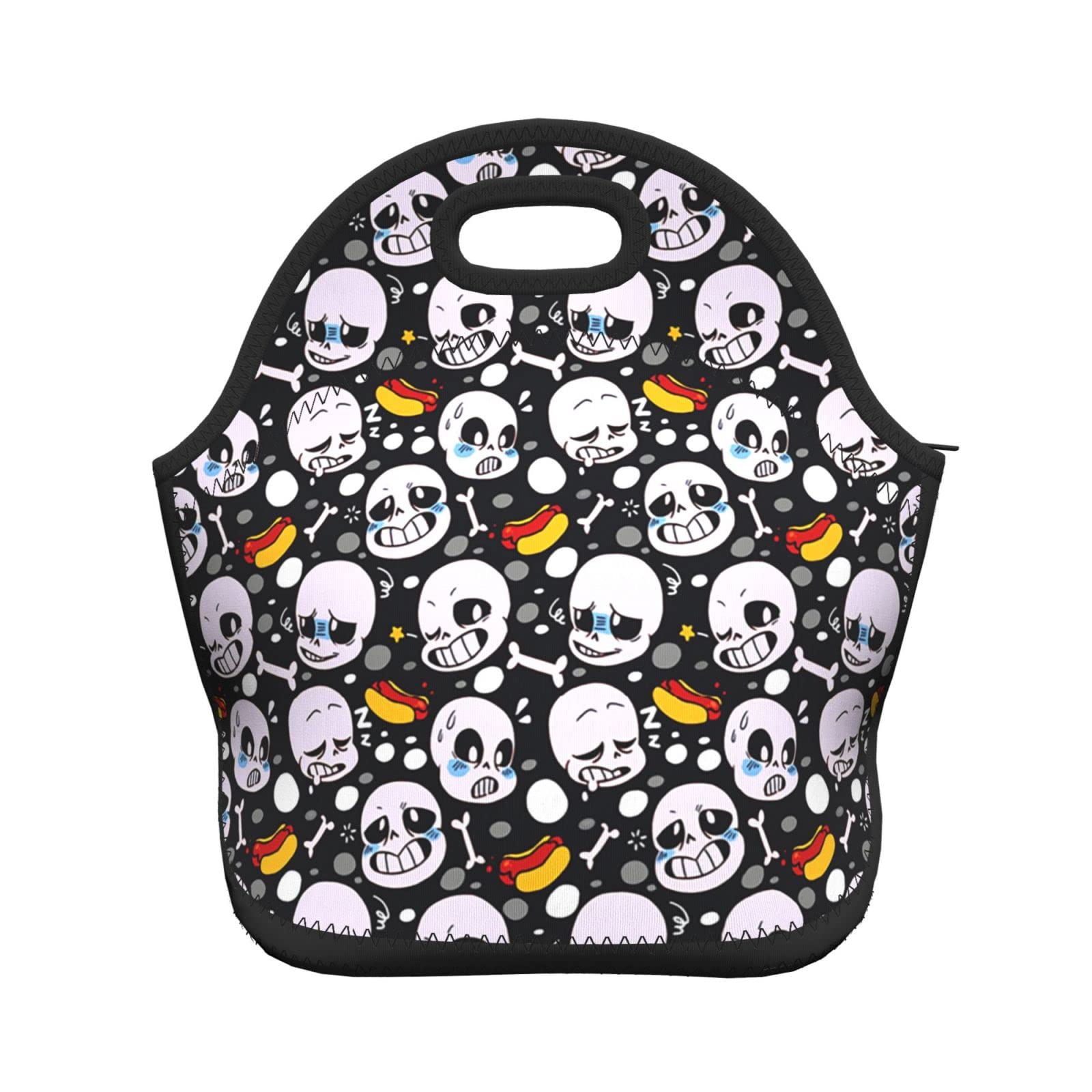 Goewrao Undertale Sans Insulated Lunch Box - Cooler Bag for School, Work, Picnic & Travel | Reusable Tote Organizer for Kids & Adults