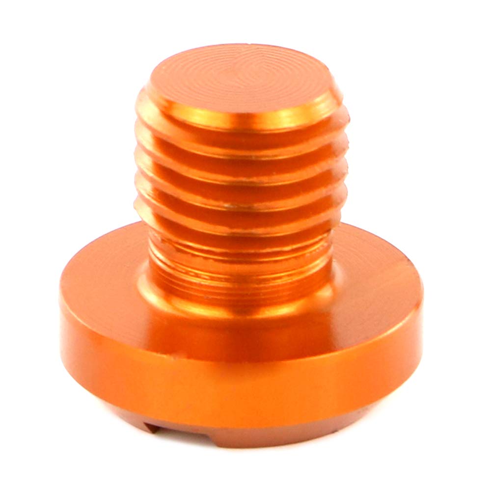 Xitomer 4PCS M10x1.25 Aluminum CNC Mirror Hole Plugs - Orange - Universal Fit for Motorcycle, ATV, Car, Boat Accessories - Perfect for Customization & Protection