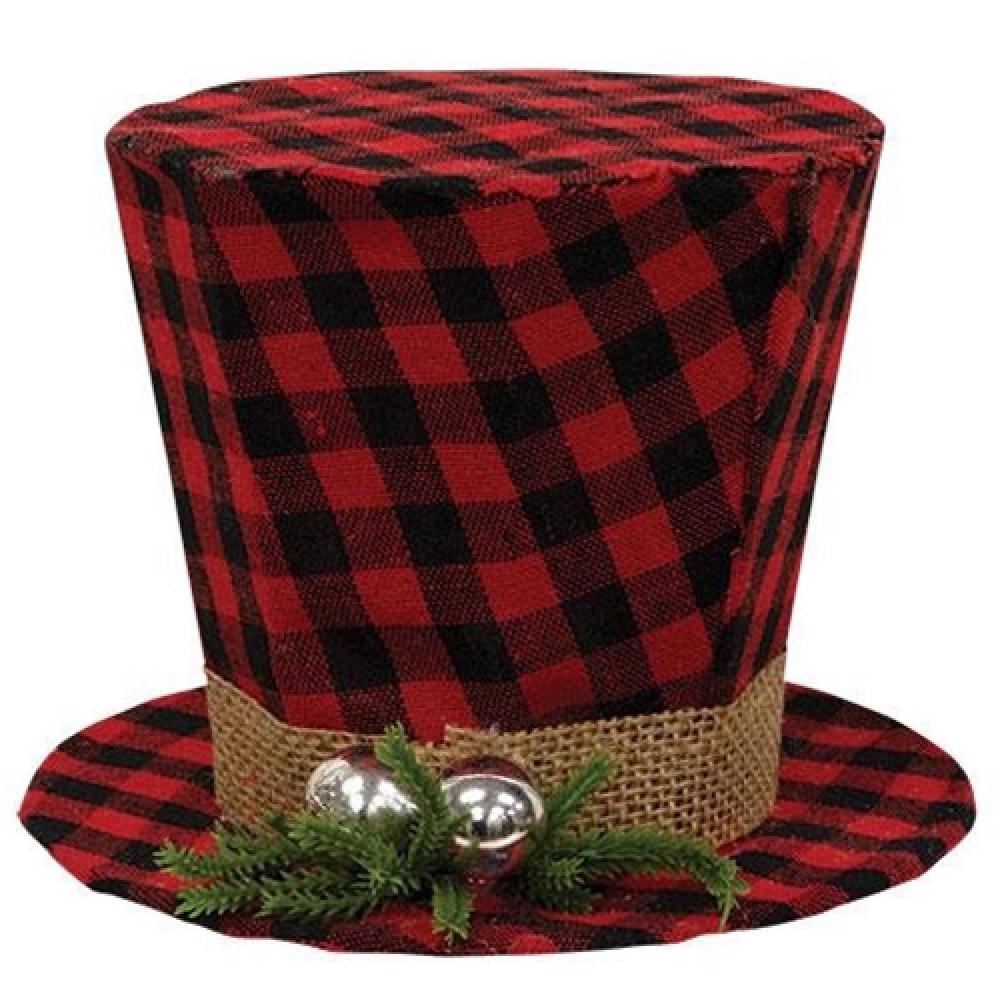 Stylish Red & Black Buffalo Check Top Hat for Men & Women - Perfect for Halloween, Cosplay, and Themed Parties