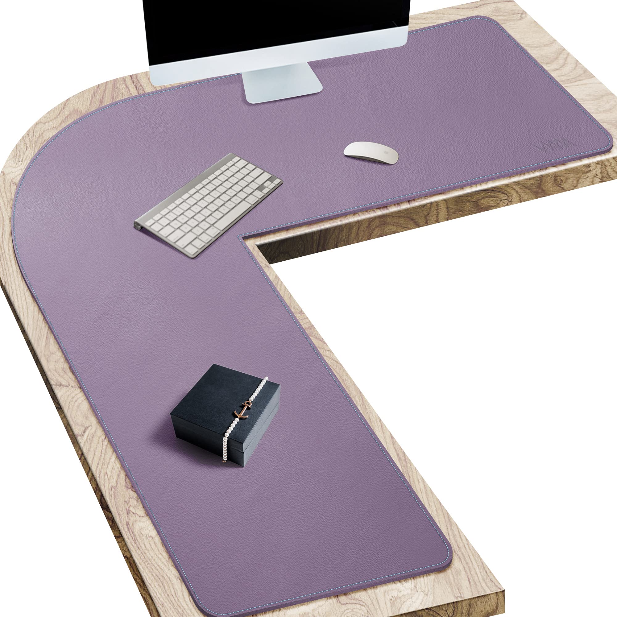 Premium L-Shaped Leather Desk Mat - 43