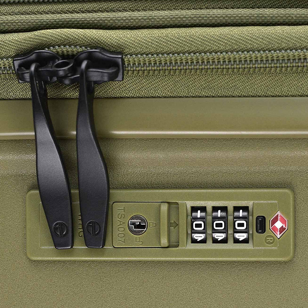 ALAIN DELON AD 1016 20-Inch Polypropylene Double Wheel Expandable Hard Case Spinner Luggage - Green | Perfect for Business Travel & Weekend Getaways
