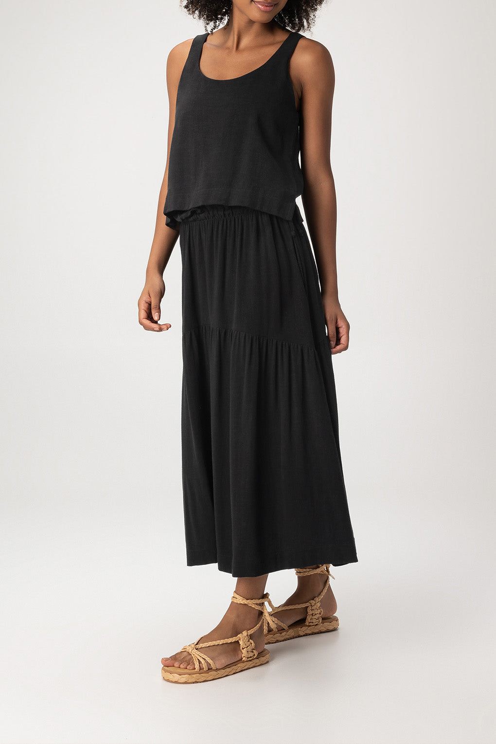 Elegant Sandy Tie Midi Skirt for Women - Flowy Summer Beach Skirt with Adjustable Waist - Perfect for Vacations, Dates & Casual Outings