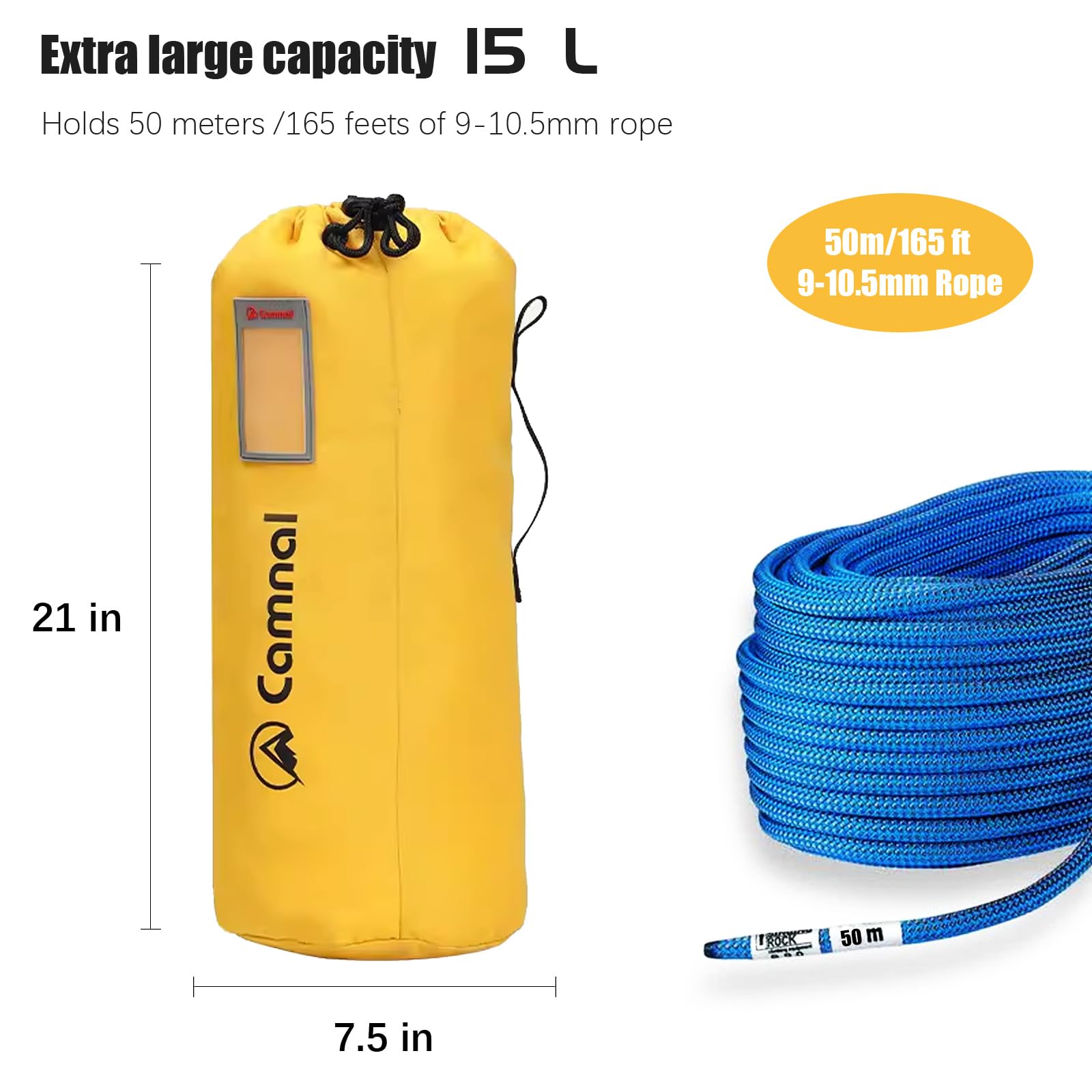 Large Capacity Waterproof Arborist Throw Bag - 200ft Climbing Gear Backpack with Adjustable Straps & Foldable Design | Perfect for Tree Climbing, Rock Climbing & Outdoor Adventures