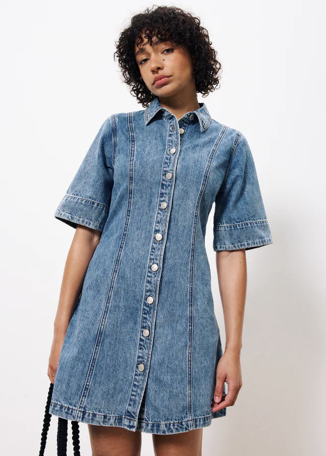 Ellyne Women's Blue Denim Dress - Casual & Stylish Outfit for Everyday Wear, Date Night, and Summer Fashion