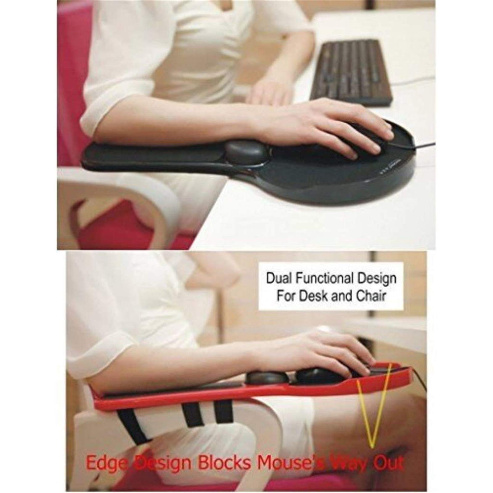 Premium Adjustable Computer Wrist Rest Armrest - Ergonomic Desk & Chair Dual-Purpose Support for Home & Office - Comfortable Mouse Pad Arm Stand Desk Extender for Long Hours of Typing and Gaming