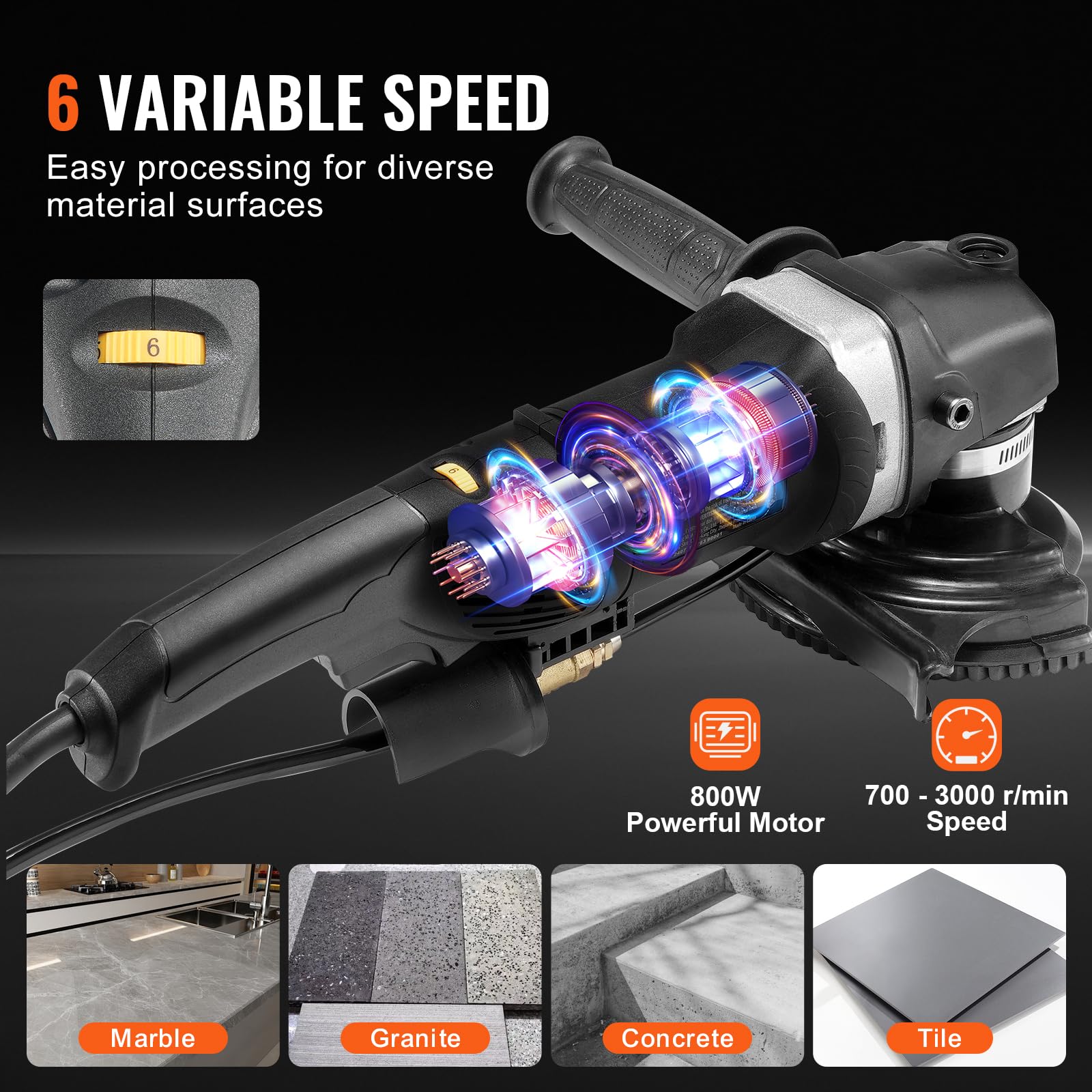 VEVOR 800W Wet Polisher - 4