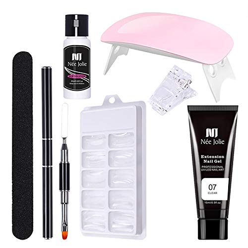 Professional 20ml Gel Nail Kit - Dip Powder Nail Extension Set with Gel Polish Colors (Size F) for Salon & Home Manicures