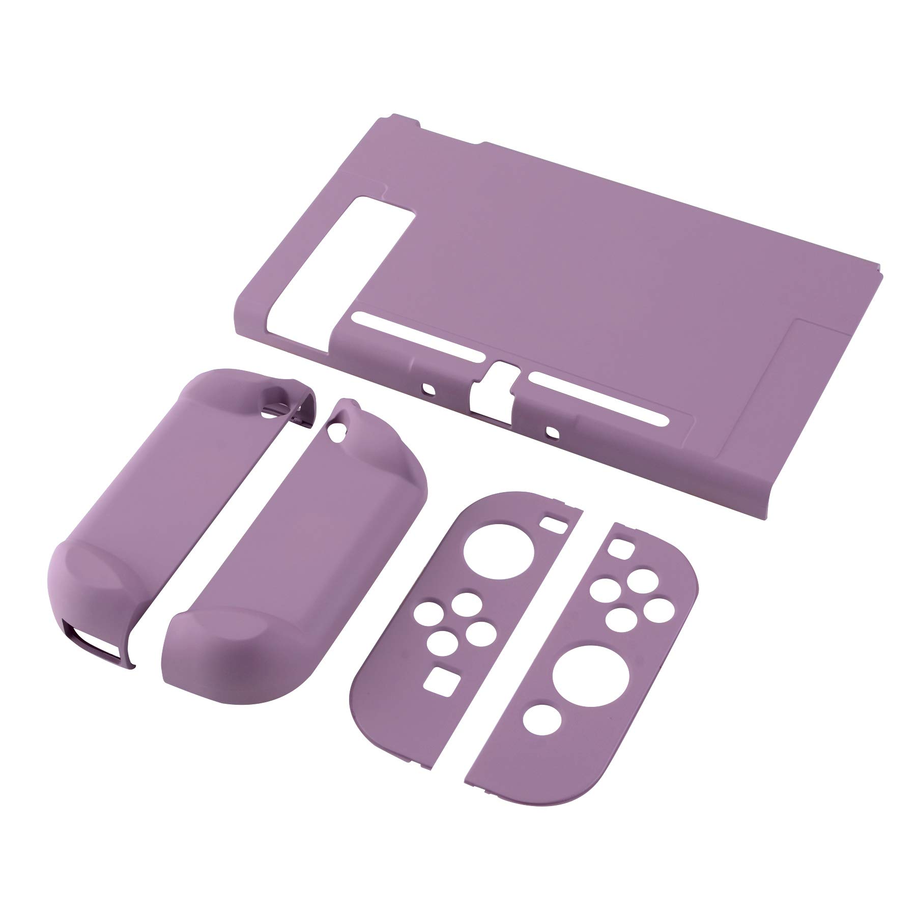 eXtremeRate PlayVital Protective Hard Shell Case Cover for Nintendo Switch - Shock-Absorbent Anti-Scratch Dockable Durable Gaming Accessory (Dark Grayish Violet) - Perfect for Travel, Home Gaming & Switch Protection