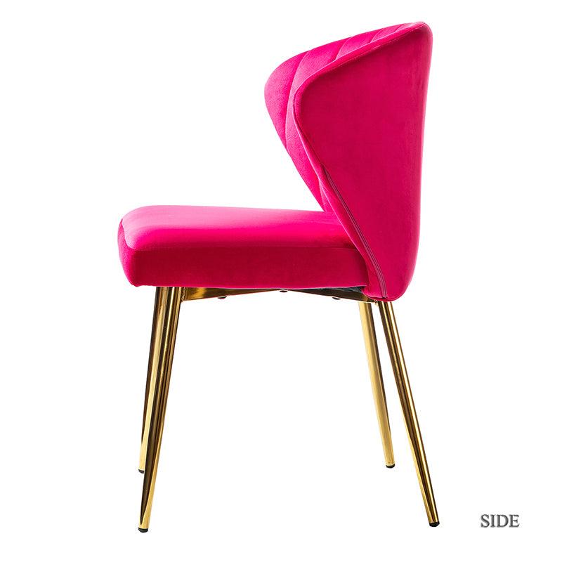 Modern Dining Chairs Set of 4 - Mid Century Metal Leg Side Chairs for Kitchen, Dining Room & Office - Aruna Contemporary Upholstered Seating