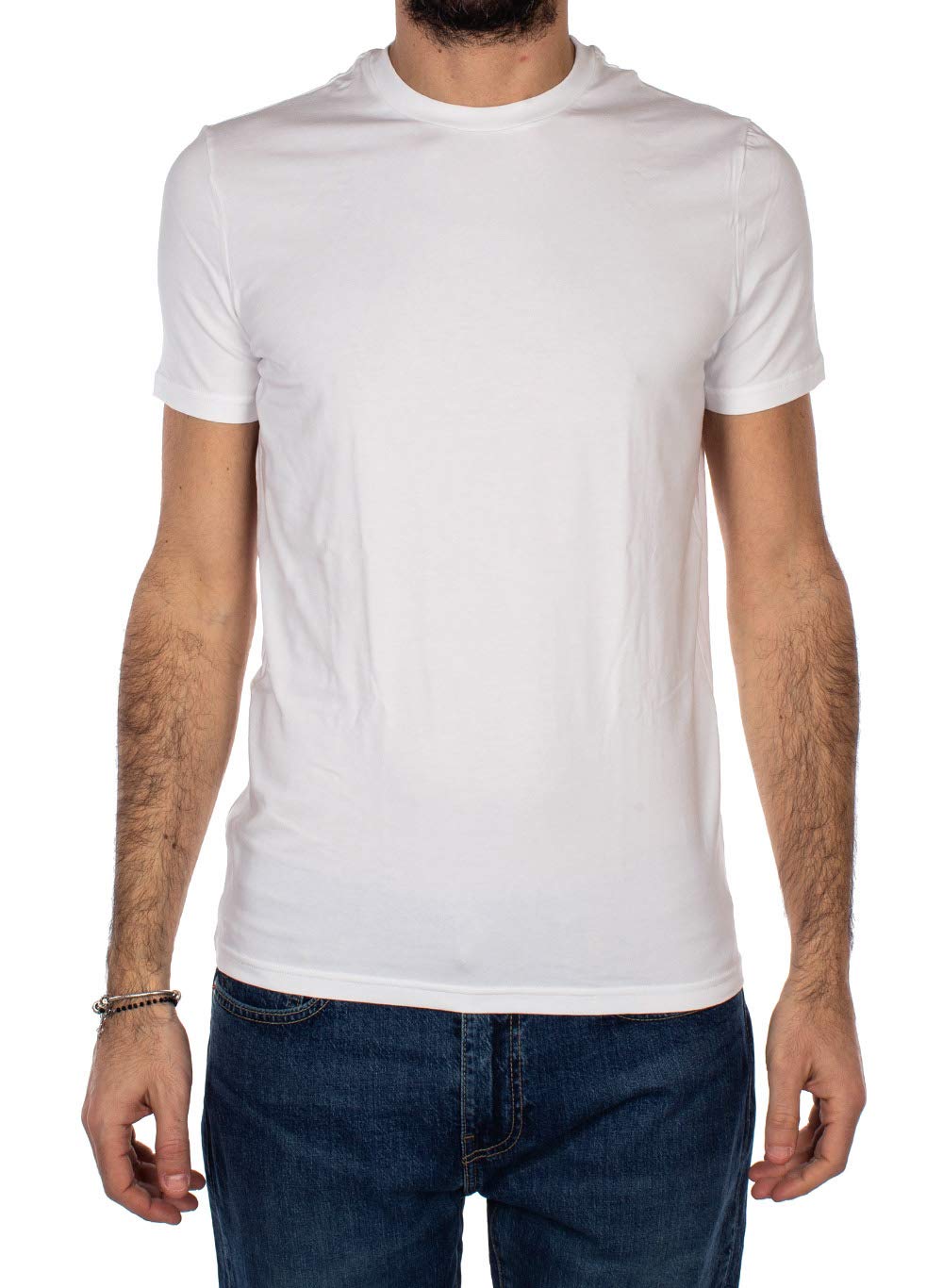 DSQUARED2 Men's Basic White T-Shirts Twin Pack - Soft Cotton Crew Neck Tees for Casual Wear & Layering | Perfect for Everyday Outfits, Gym, and Street Style