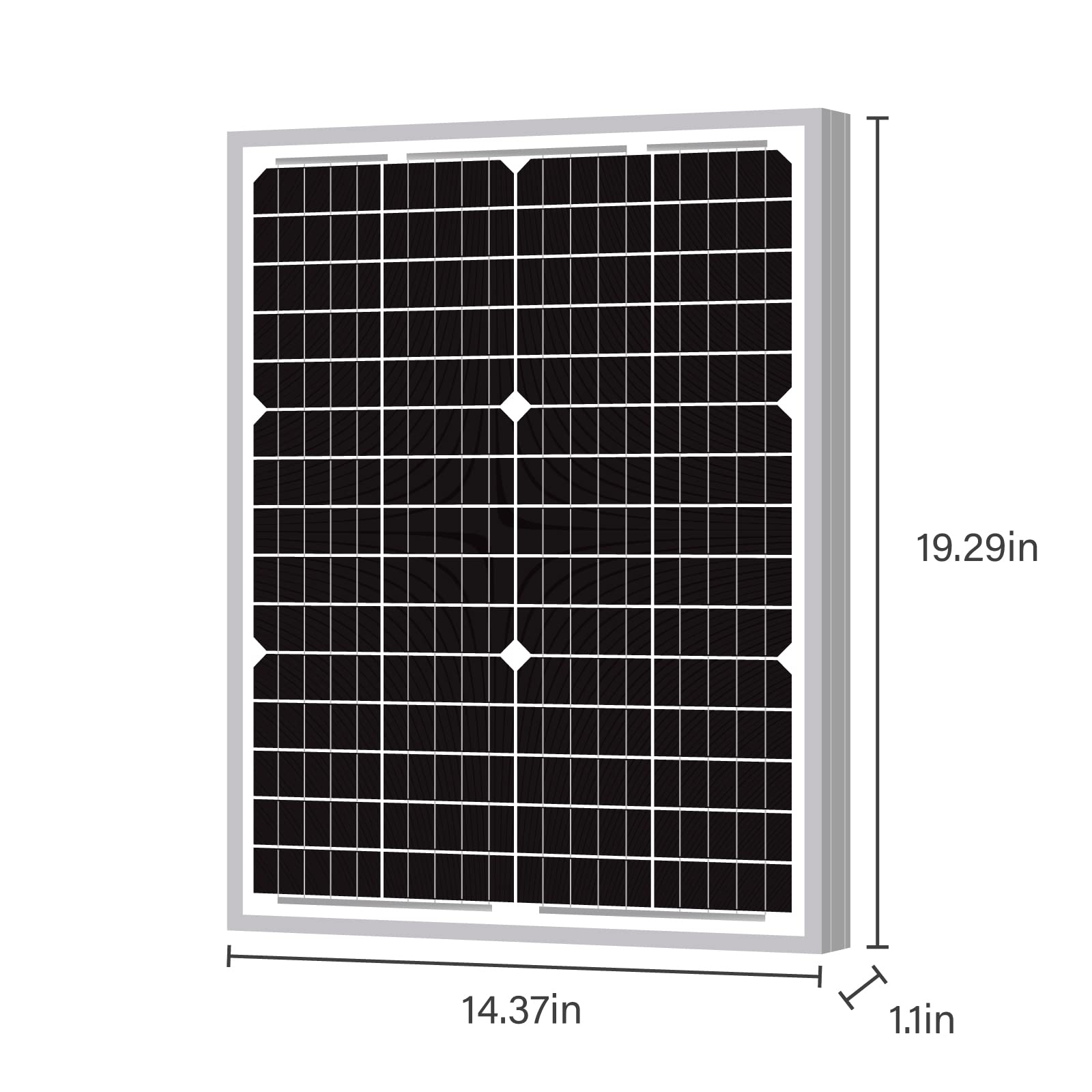 Newpowa 30W High-Efficiency Monocrystalline Solar Panel for Off-Grid Systems - Charges 24V Batteries in RV, Boat, Camper, Trailer & Gate Opener | Perfect for Outdoor Adventures & Remote Power Needs