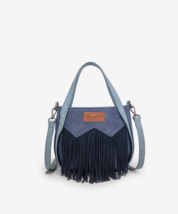 Wrangler Fringe Western Tote Bag for Women - Stylish Cowgirl Handbag with Leather Accents - Perfect for Rodeo, Music Festivals & Western Fashion Outfits