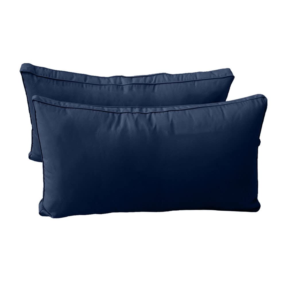 Prolinemax SLIPCOVER ONLY - S2 Outdoor Daybed Mattress Bolster Backrest Cushion Covers with Piped Trim for Twin-XL Size (AD101) | Perfect for Patio, Poolside & Garden Furniture Protection