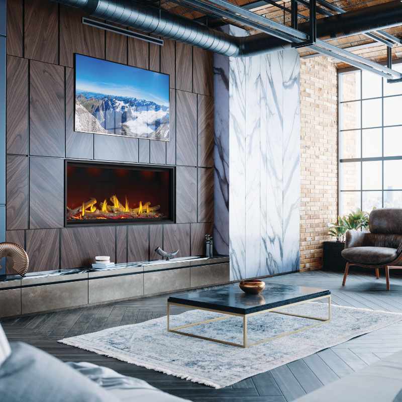 Napoleon TLV62N Tall Vector 62 Linear Direct Vent Gas Fireplace - Modern Heating for Living Rooms & Patios