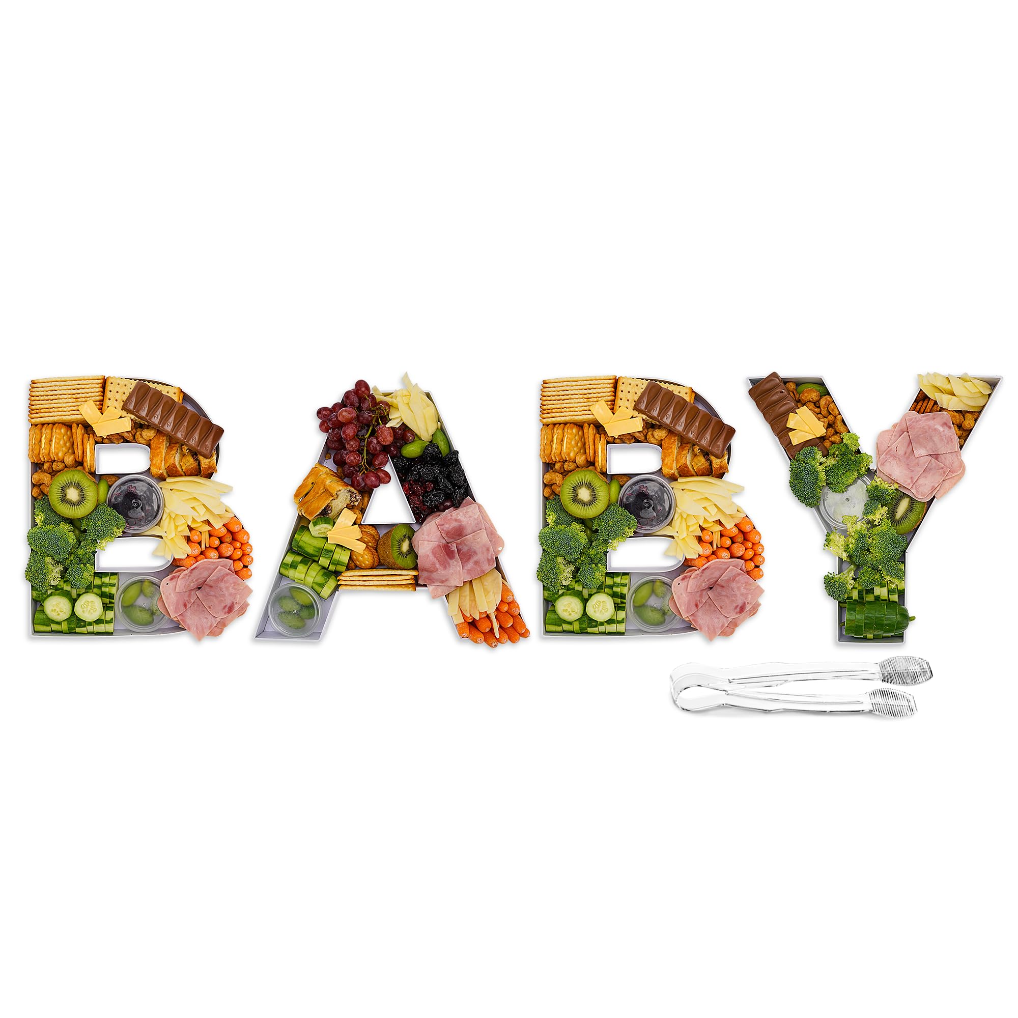 Baby Letter Boxes - Gender Reveal Party Decorations | Fillable Cardboard Letters for Charcuterie Boards & Baby Showers | Perfect for Nursery Decor, Birthday Celebrations & Wedding Displays