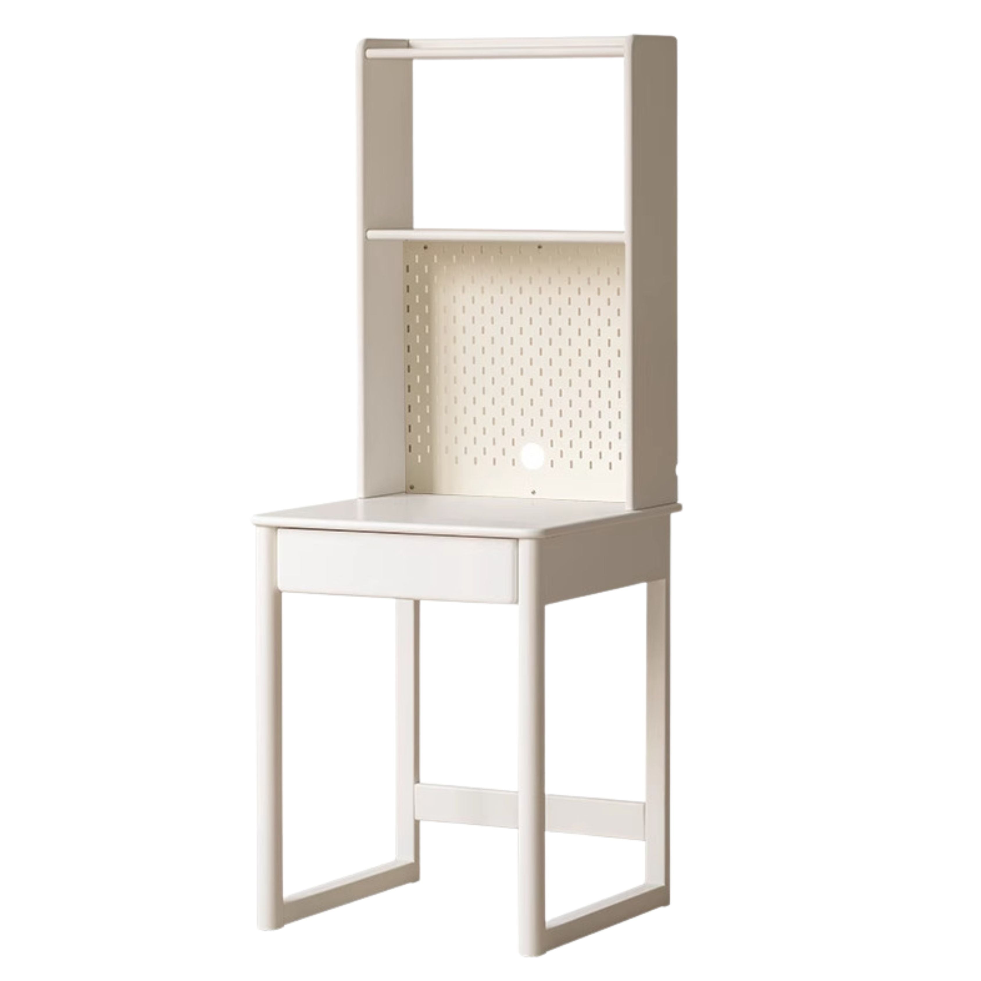Solid Wood Beech Rubber Children's Study Desk with Bookshelf - Perfect for Kids' Bedroom, Homeschooling & Reading Nook
