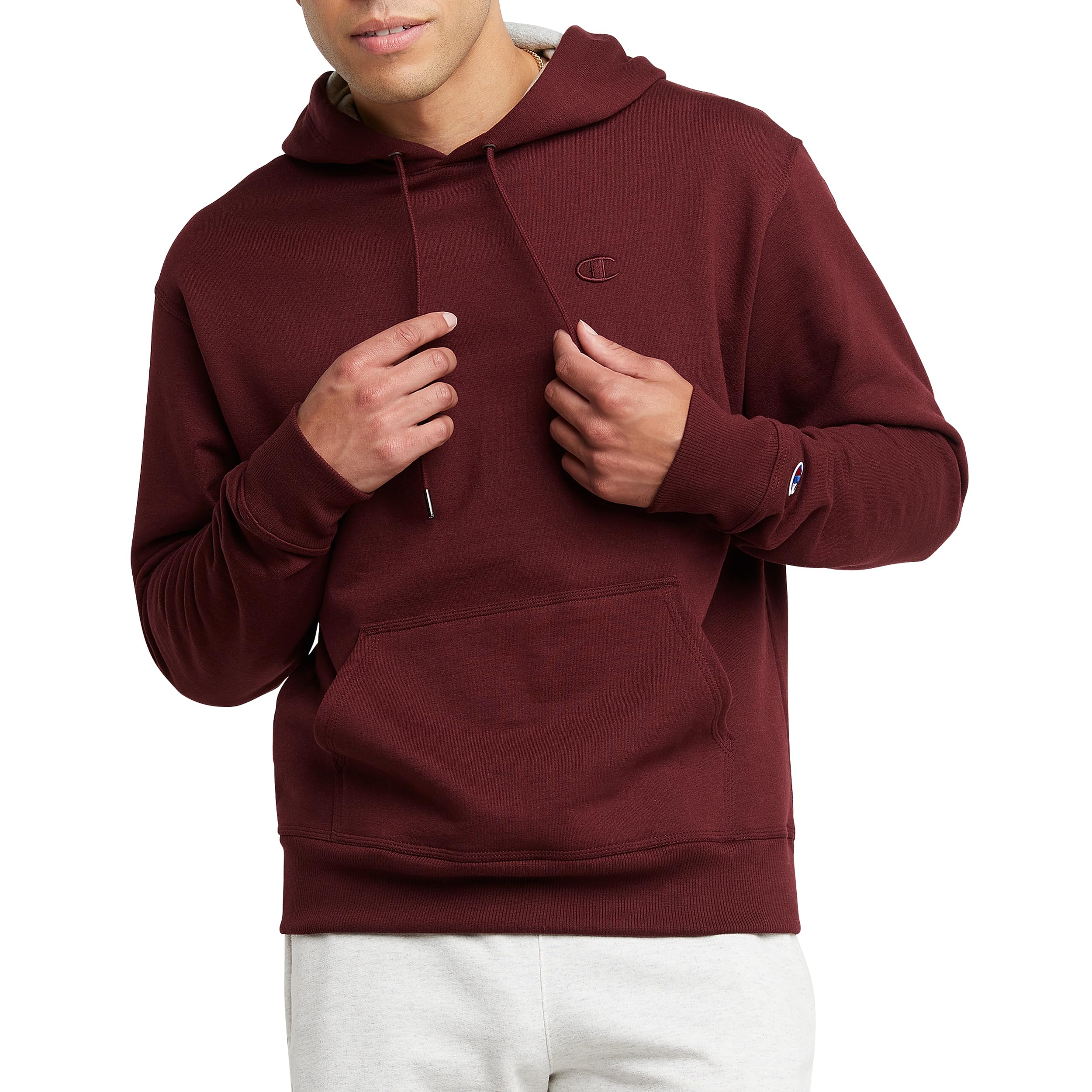 Champion Powerblend Fleece Hoodie for Men - Comfortable Sweatshirt (Regular & Big & Tall Sizes) - Perfect for Gym, Casual Wear & Outdoor Activities