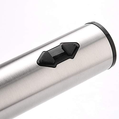 Premium Electric Wine Opener - Automatic Rechargeable Corkscrew with Foil Cutter, Stainless Steel (Silver) | Perfect for Dinner Parties, Weddings & Home Bars