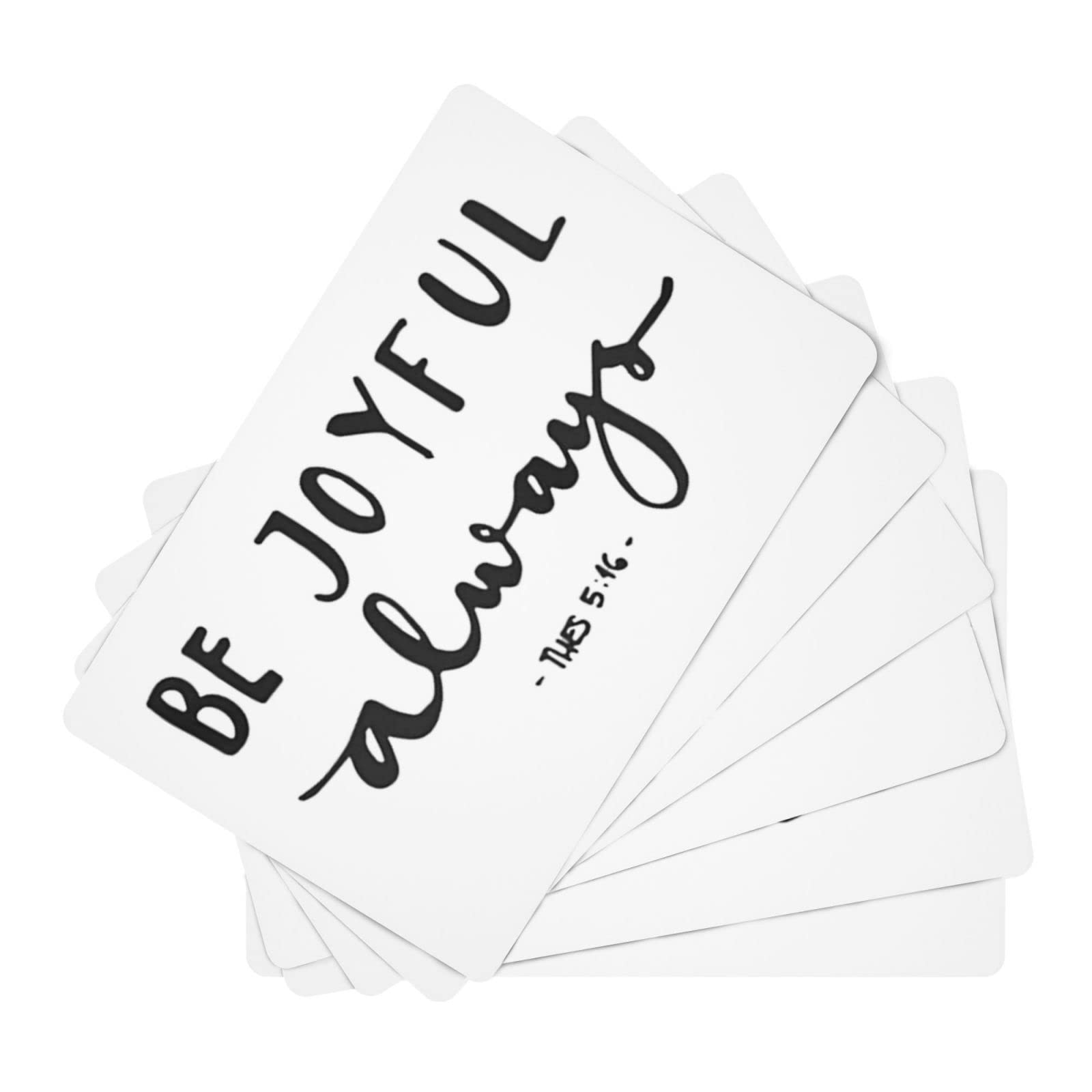 Be Joyful Calligraphy Faux Leather Placemats Set of 6 - Heat & Stain Resistant, Easy to Clean Table Mats for Dining Room Decor - Perfect for Holiday Dinners, Family Gatherings & Everyday Meals