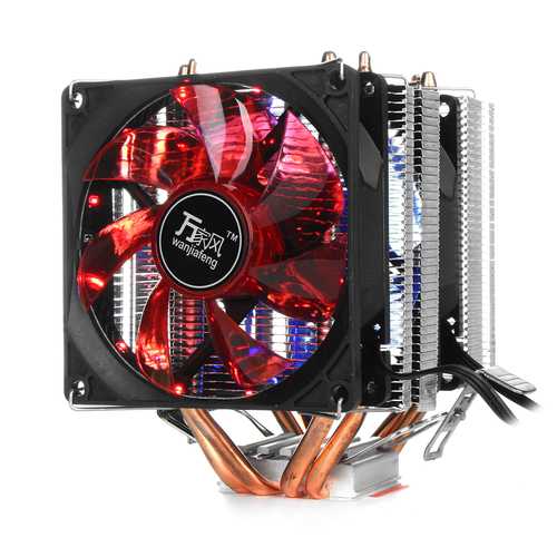 90mm 3-Pin LED CPU Cooling Fan - Compatible with Intel LGA2011/LGA1155 & AMD AM3+/AM2 - Quiet PC Cooler for Gaming Rigs, Workstations, and Home Computers