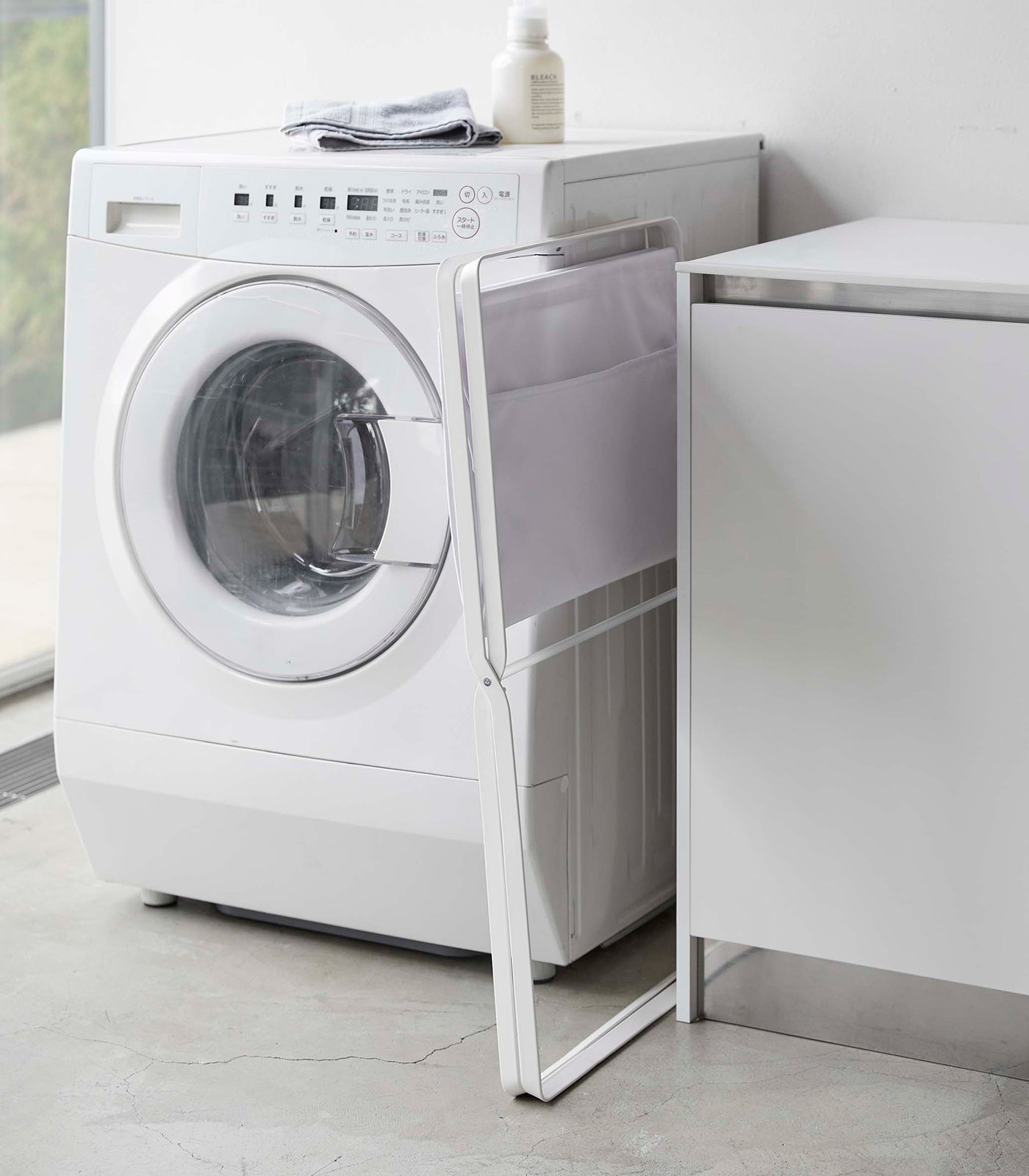 Premium Steel Elevated Laundry Hamper - Space-Saving Clothes Basket with Foldable Design for Bedroom, Bathroom & Dorm Organization