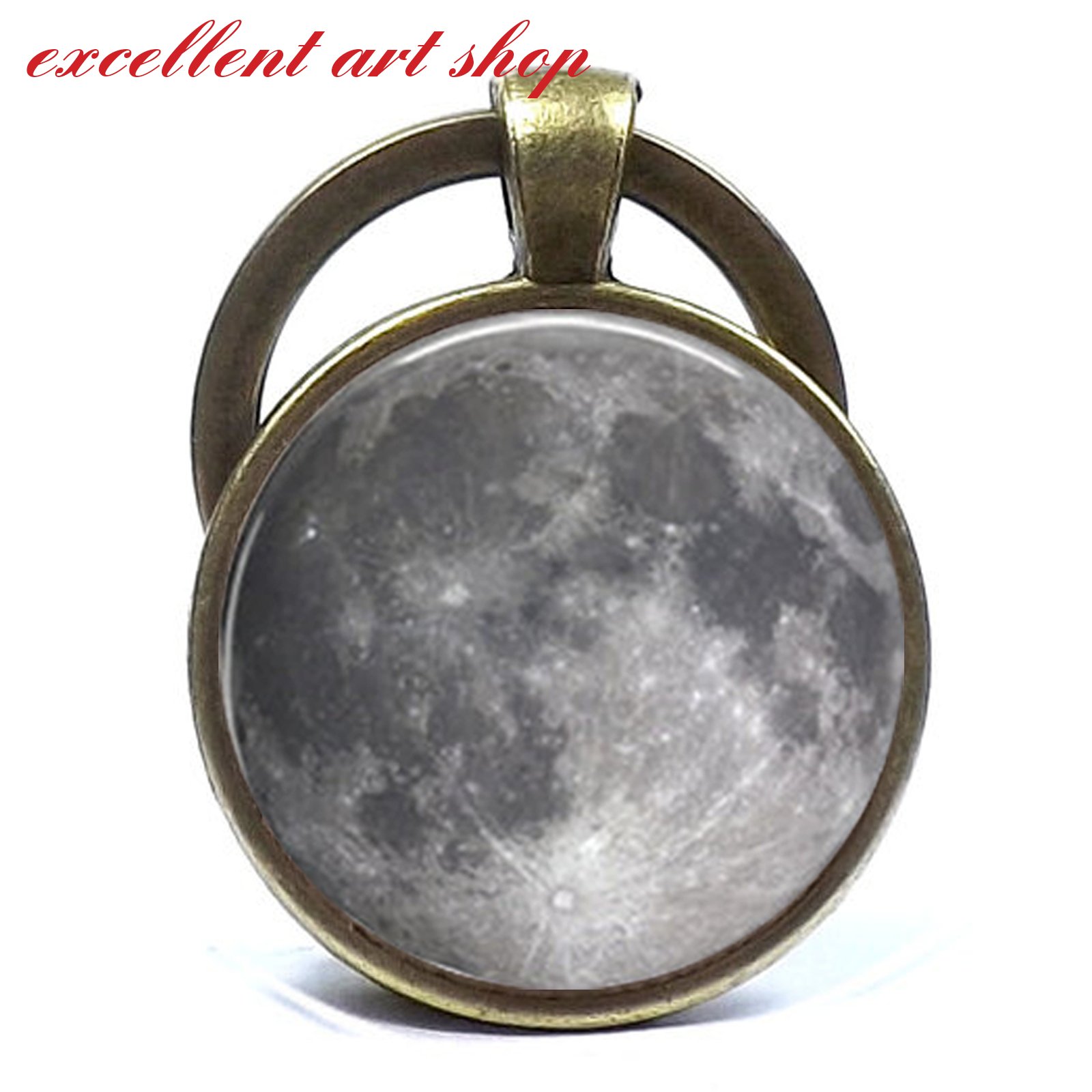 Full Moon Keychain - Astronomy Space Keyring for Men & Women - Perfect Gift for Stargazers & Astronomy Enthusiasts