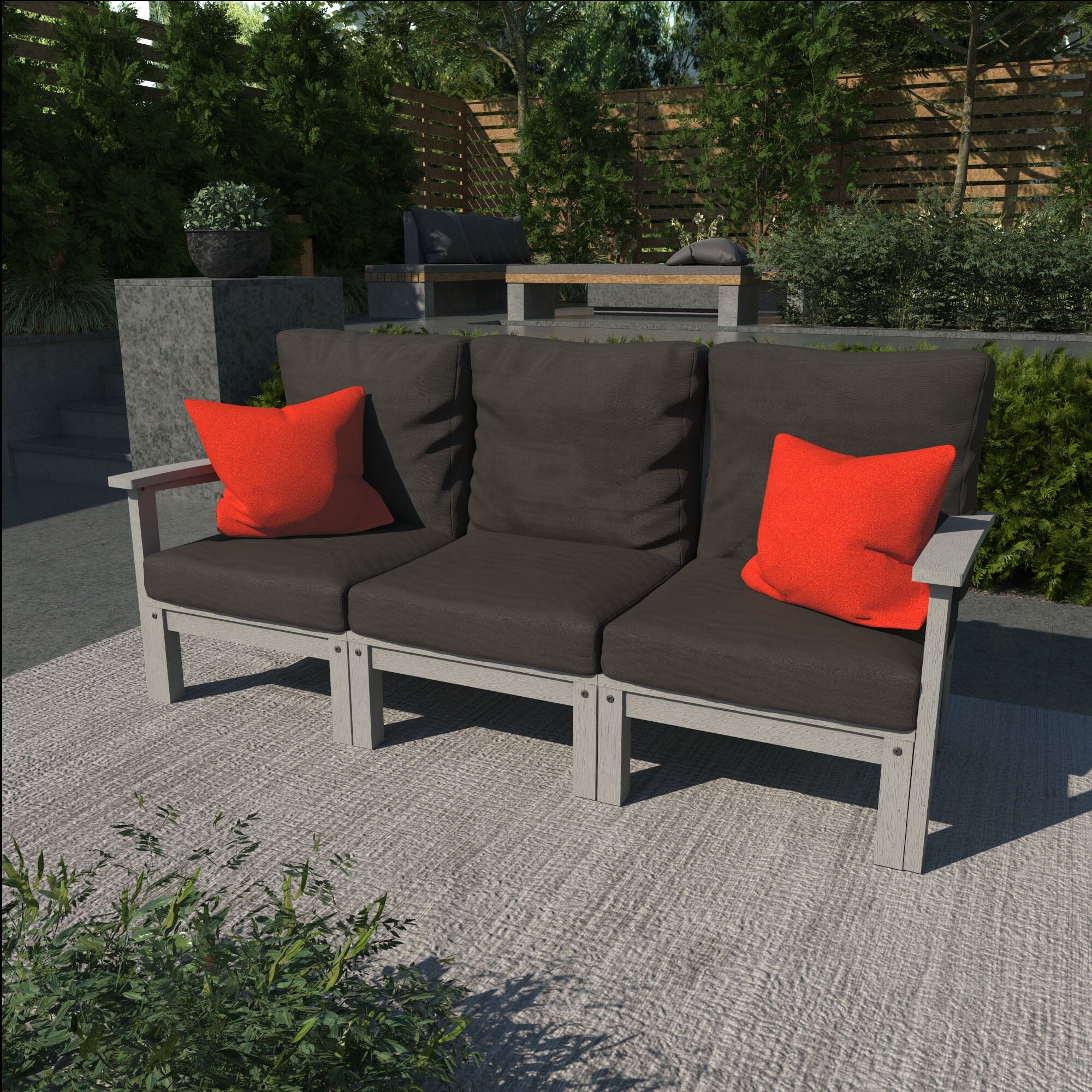 Custom Deep Seating Sofa - Premium Outdoor/Indoor Sectional Couch with Weather-Resistant Cushions - Perfect for Patio, Garden, Poolside & Living Room Relaxation