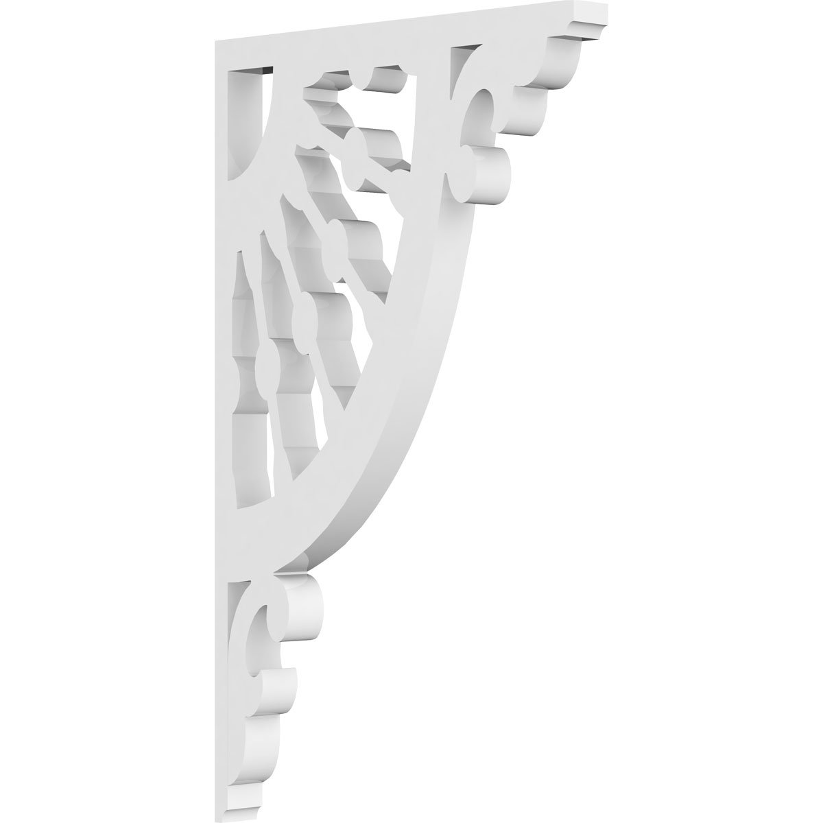 Ekena Millwork BKTP01X06X10WW Wagon Wheel Architectural Grade PVC Brackets - 5/8