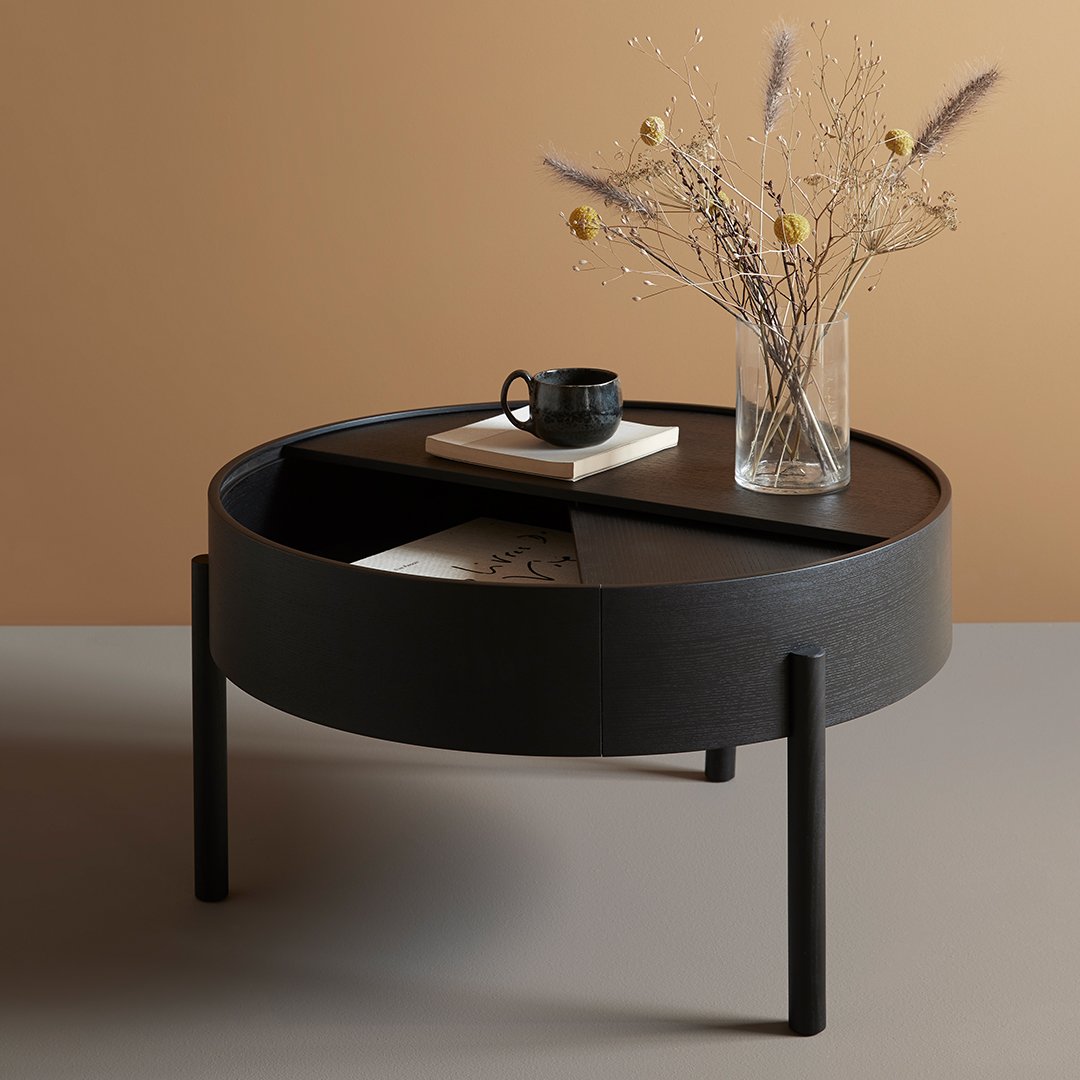Modern Arc Coffee Table - Sleek Mid-Century Design for Living Room, Lounge & Office - Perfect for Home Decor & Small Spaces