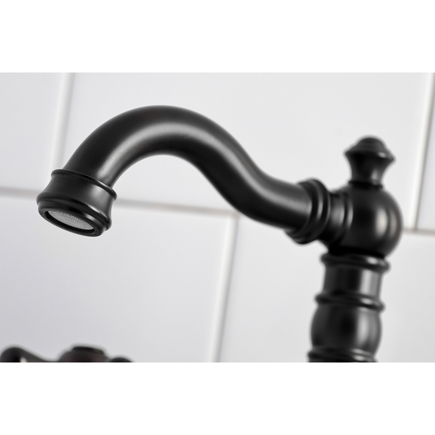American Classic FSC1970AX Matte Black Widespread Bathroom Faucet - 2 Handle 3 Hole Deck Mount with Brass Pop-Up Drain - Perfect for Modern Bathroom Vanities and Powder Rooms