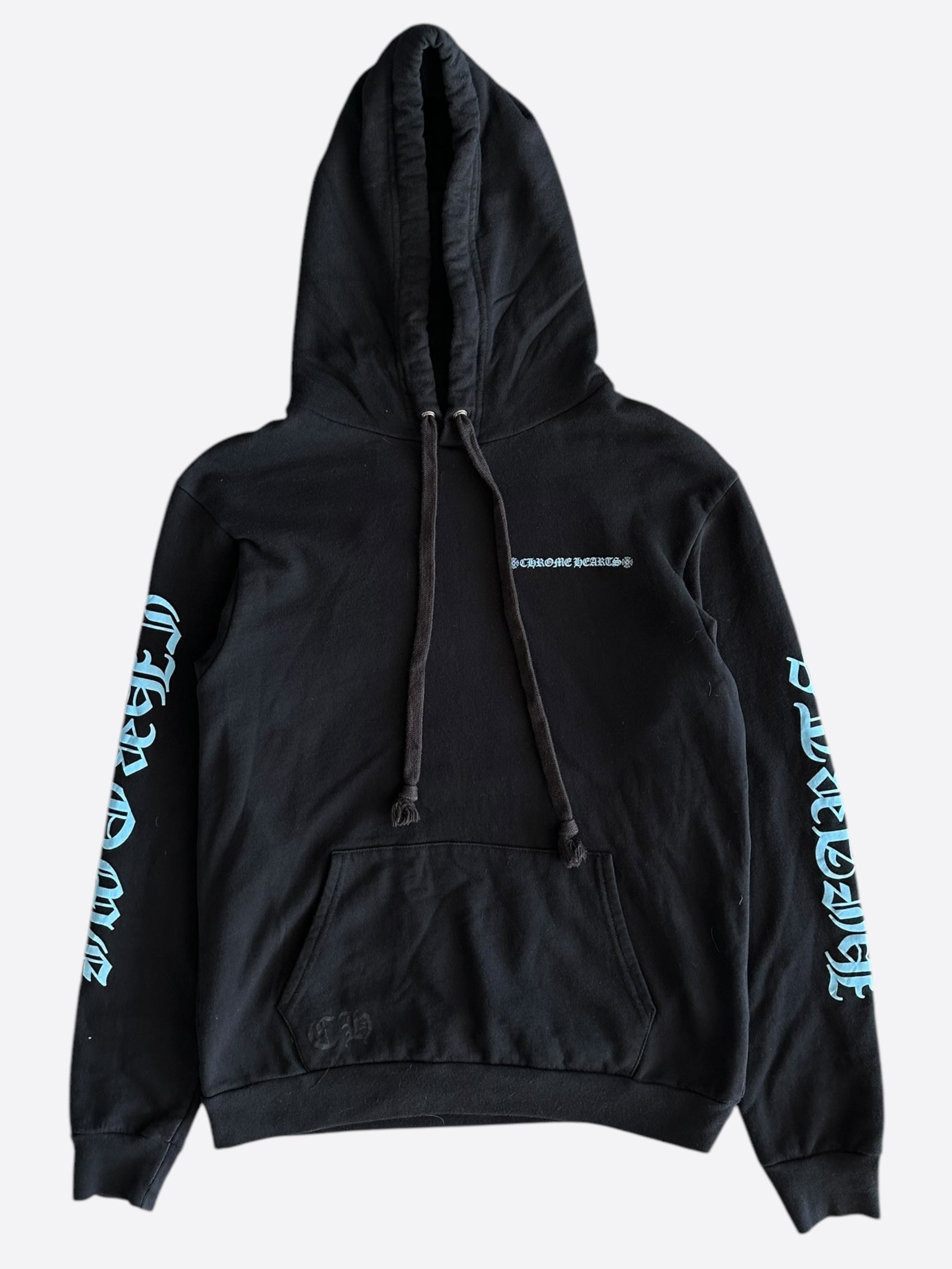 Chrome Hearts Black & Blue Script Logo Hoodie - Stylish Streetwear for Men & Women | Perfect for Casual Outfits, Urban Fashion & Everyday Wear