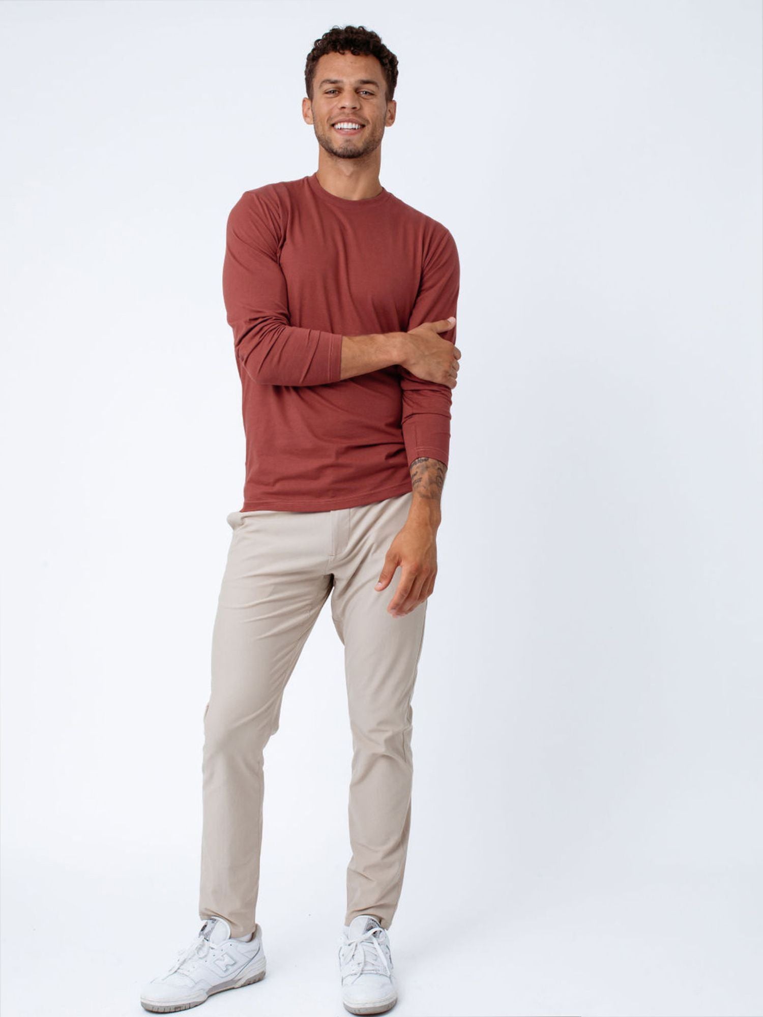 Canyon Long Sleeve Crew Neck T-Shirt for Men - Comfortable Casual & Outdoor Wear